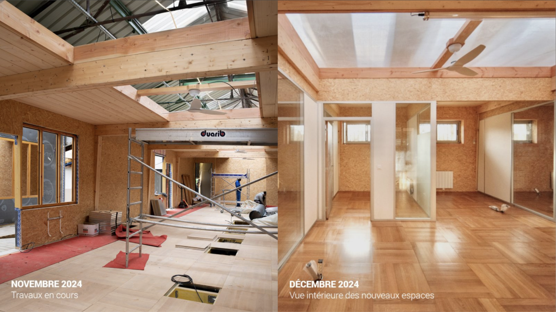 Während dem Umbau und Blick in die neuen Räume, Foto © Bellastock