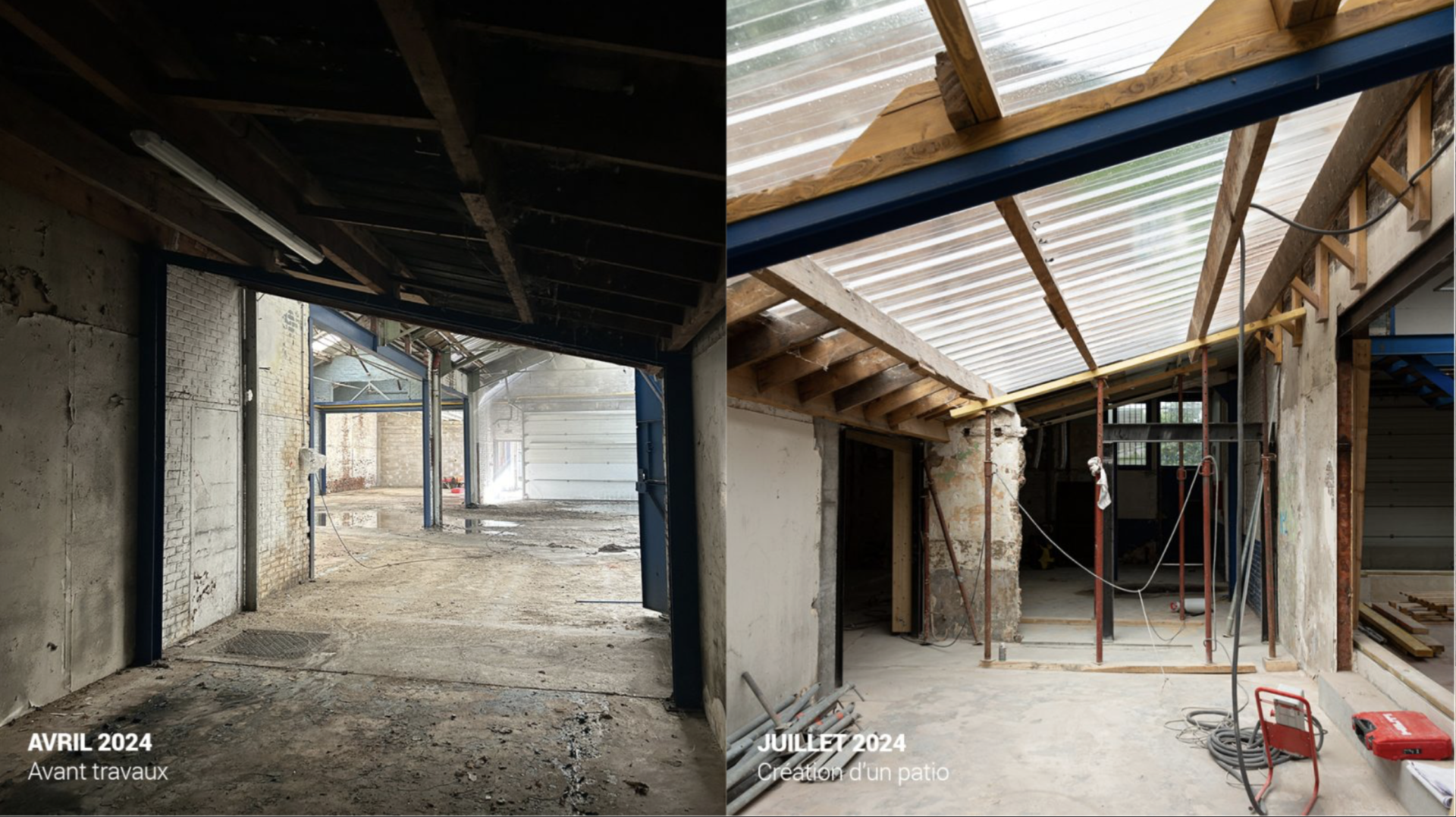 Vor und während dem Umbau, Foto © Bellastock