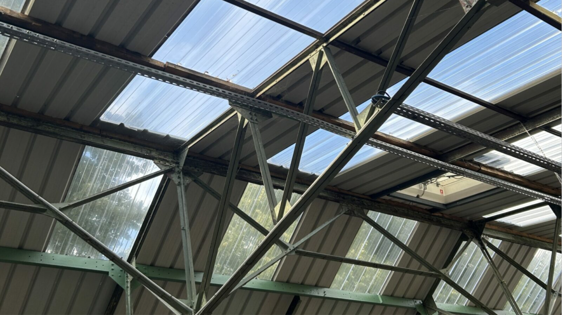 Das Hallendach mit Oberlichtern, Foto © Bellastock