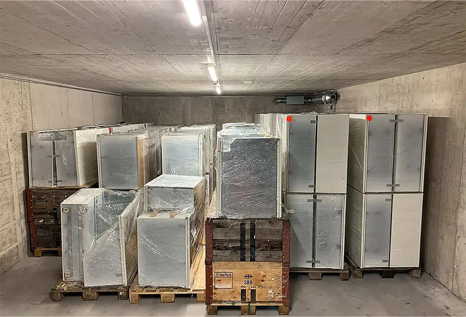 Zwischenlagerung der Einbauküchen, Foto © Zirkular GmbH